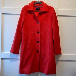 Lands’ End Wool Women’s Coat hot coral
